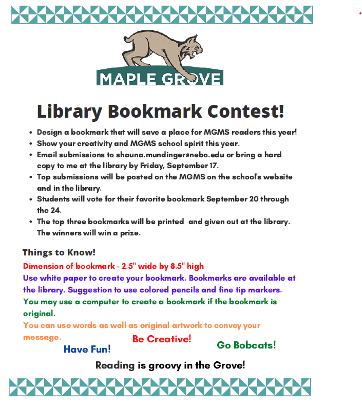 Bookmark Contest