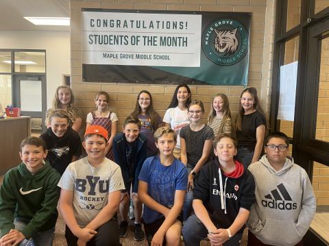 7th Grade Students of the Month