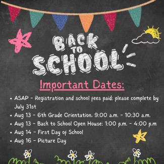 Back to School important dates!📚🍎